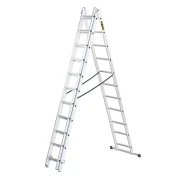 Trzyczęściowa drabina rozstawna z wysuniętym elementem Drabest HOME 3x11