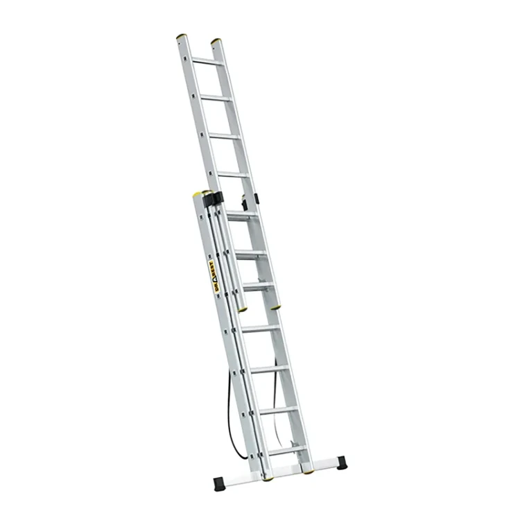 Drabina aluminiowa przystawna 3-sekcyjna Drabest PRO 3x7 o wysokości roboczej do 5,05 m