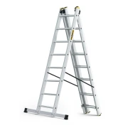 Drabina aluminiowa przystawna 3-sekcyjna Drabest PRO 3x8 o wysokości roboczej do 5,05 m