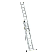 Dwustronna profesjonalna drabina aluminiowa rozstawna wolnostojąca Drabest PRO 3x9 27 szczebli