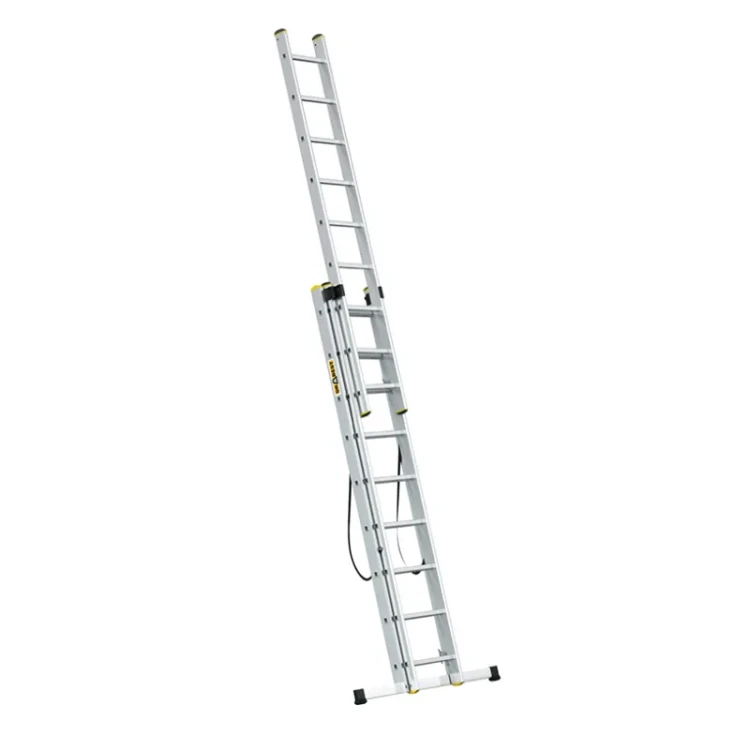 Dwustronna profesjonalna drabina aluminiowa rozstawna wolnostojąca Drabest PRO 3x9 27 szczebli