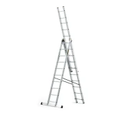 Profesjonalna drabina aluminiowa 3-elementowa 3x10 Drabest PRO z hakiem DR-AL-DW-PRO-3X10-2K+H