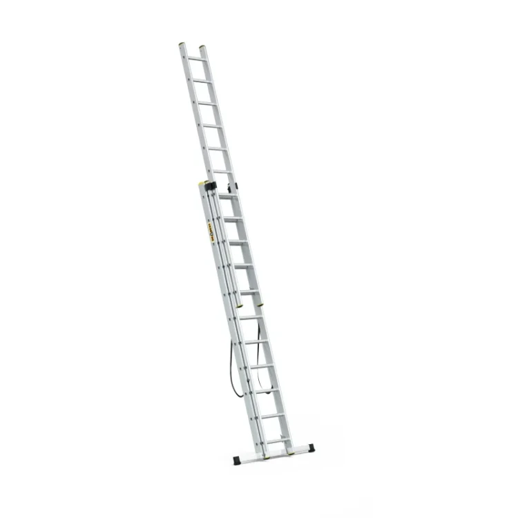 Szeroki stabilizator bazowy 110 cm z antypoślizgowymi stopkami oraz pasy zabezpieczające drabinę 3x11 PRO