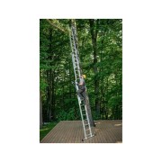 Kompaktowa profesjonalna drabina aluminiowa 3x12 Drabest PRO o wymiarach transportowych 325x48x22 cm i wadze 23 kg