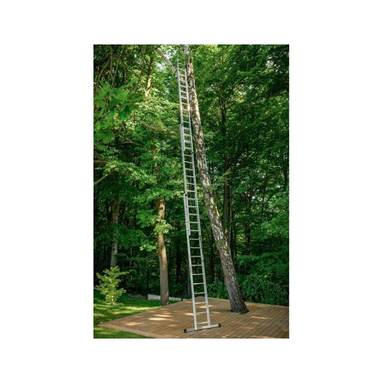 Szeroki stabilizator bazowy 120 cm z antypoślizgowymi stopkami oraz pasy zabezpieczające drabinę 3x15 PRO