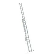 Masywna profesjonalna drabina aluminiowa 3x15 Drabest PRO o wymiarach transportowych 405x48x22 cm i wadze 32 kg