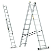 Drabina aluminiowa 2-elementowa DRABEST PRO 2x9 szczebli wys robocza 5,02m