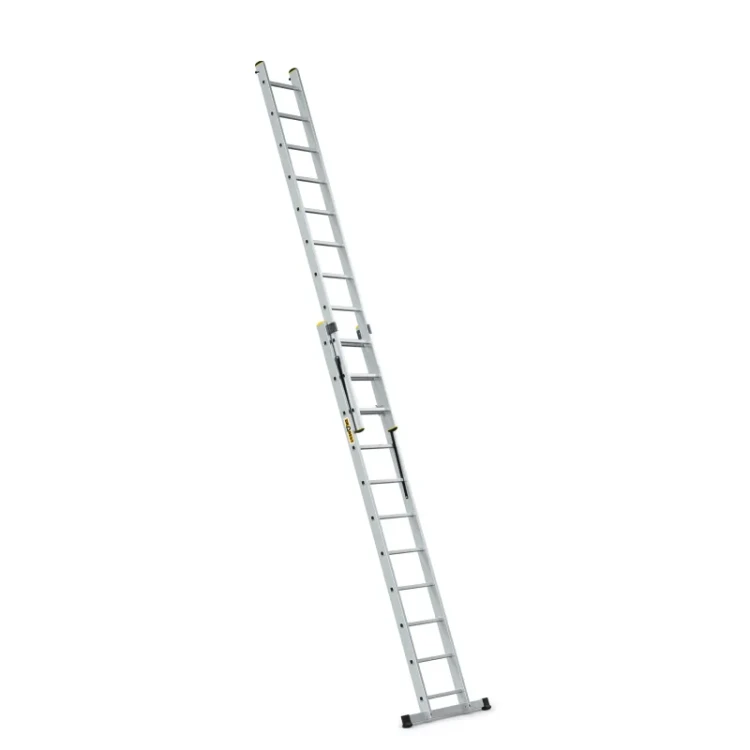 Drabina aluminiowa dwuelementowa rozstawna DRABEST PRO 2x11 do prac budowlanych