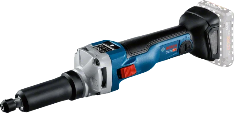 Głowica szlifierki prostej Bosch GGS 18V-10 SLC z tuleją zaciskową 6 mm i nakrętką mocującą