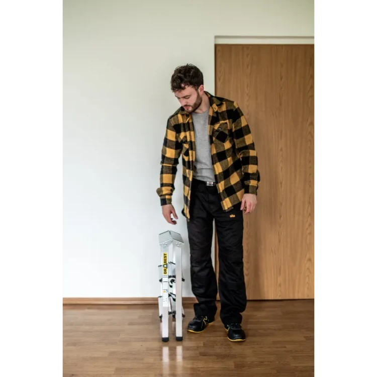 Antypoślizgowe ryflowane stopnie aluminiowe o szerokości 8 cm Drabest DR-AL-DD3-HOME-CZ
