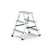 Drabina aluminiowa dwustronna 3-stopniowa domowa Drabest DR-AL-DD3-HOME-CZ