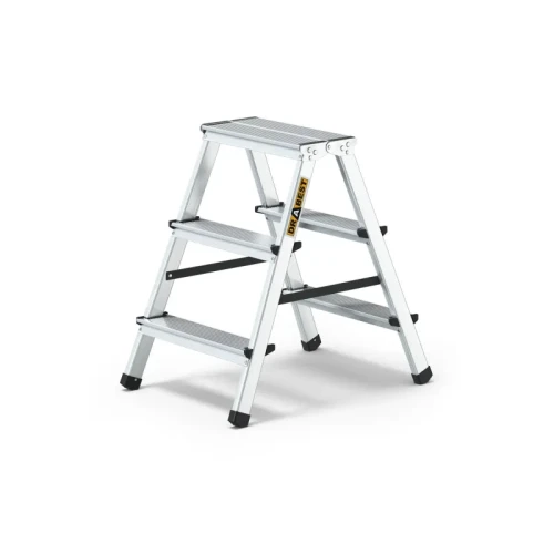 Drabina aluminiowa dwustronna 3-stopniowa domowa Drabest DR-AL-DD3-HOME-CZ