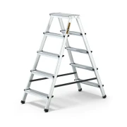 Drabina aluminiowa dwustronna 5-stopniowa domowa Drabest DR-AL-DD5-HOME-CZ