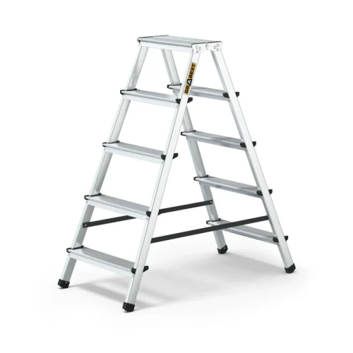 Drabina aluminiowa dwustronna 5-stopniowa domowa Drabest DR-AL-DD5-HOME-CZ
