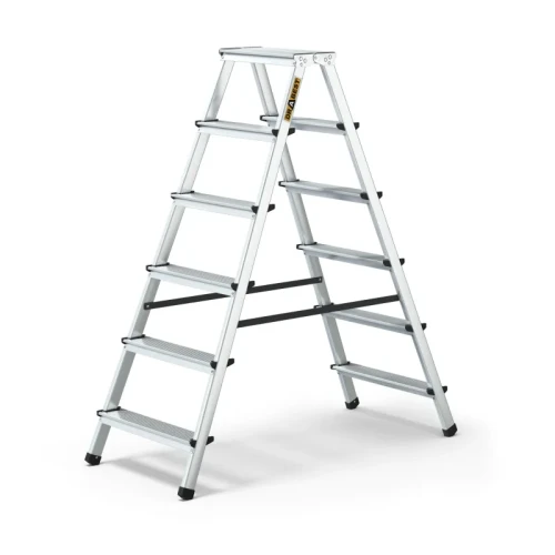 Drabina aluminiowa dwustronna 6-stopniowa domowa Drabest DR-AL-DD6-HOME-CZ