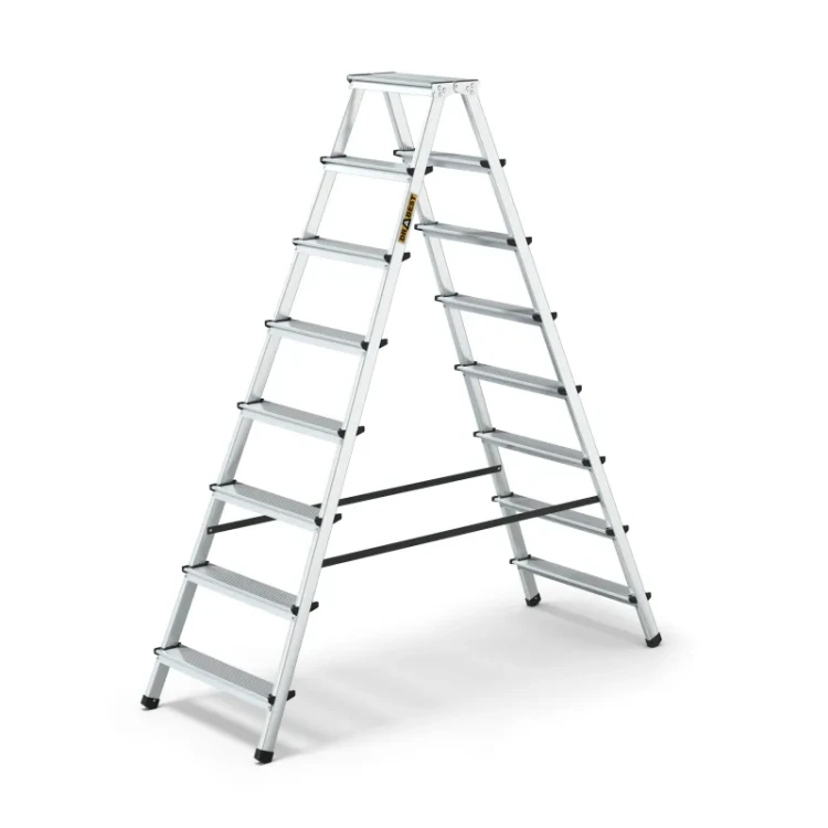 Drabina aluminiowa dwustronna 8-stopniowa domowa Drabest DR-AL-DD8-HOME-CZ