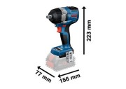 Czworokątny trzpień 1/2 cala z pierścieniem ciernym klucza udarowego Bosch GDS 18V-750 C