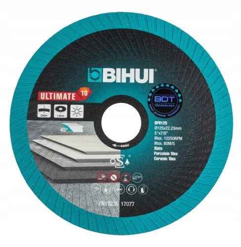 BIHUI Tarcza diamentowa Ultimate Edge 125 mm do cięcia i ukosowania DPD125