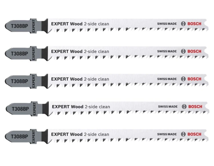 Brzeszczoty do wyrzynarki BOSCH EXPERT Wood 2-side clean T308BP 5 szt 2608900558