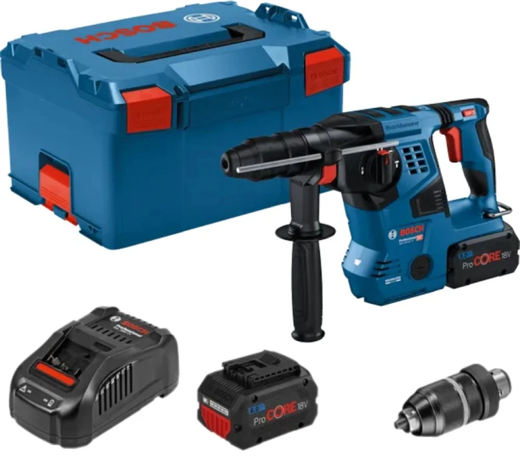 Zestaw Bosch GBH 18V-28 CF w walizce L-BOXX z 2 akumulatorami ProCORE18V 8.0Ah i ładowarką