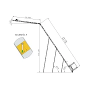 Aluminiowa podpora teleskopowa 4,5 m oraz szeroki stabilizator podstawy windy DRABEST