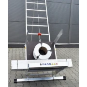 Transport dachówek i paczek papy w skrzyni wózka windy dekarskiej SMART LIFT 125