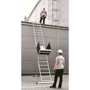 Wciąganie materiałów budowlanych na dach skośny za pomocą windy drabinowej DRABEST