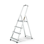 Drabina aluminiowa domowa 4-stopniowa DRABEST HOME 125 kg wysokość robocza 2,75 m