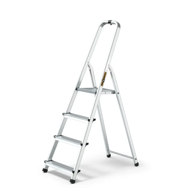 Drabina aluminiowa domowa 4-stopniowa DRABEST HOME 125 kg wysokość robocza 2,75 m