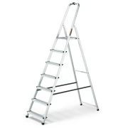 Drabina aluminiowa domowa 7-stopniowa DRABEST HOME 125 kg wysokość robocza 3,40 m
