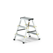 Aluminiowa drabina dwustronna PRO 3 stopnie Drabest PRO 150 kg