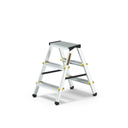 Aluminiowa drabina dwustronna PRO 3 stopnie Drabest PRO 150 kg