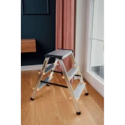 Złożona drabina aluminiowa Drabest PRO 3 stopnie z antypoślizgowymi stopkami