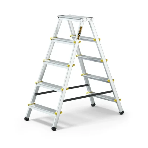Aluminiowa drabina dwustronna 5 stopni 150 kg Drabest PRO