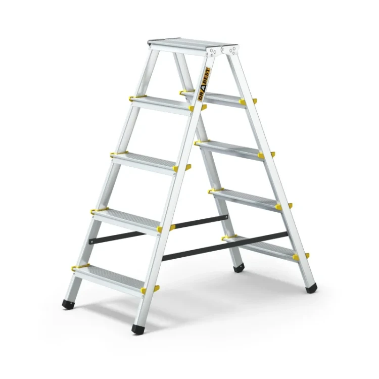 Aluminiowa drabina dwustronna 5 stopni 150 kg Drabest PRO