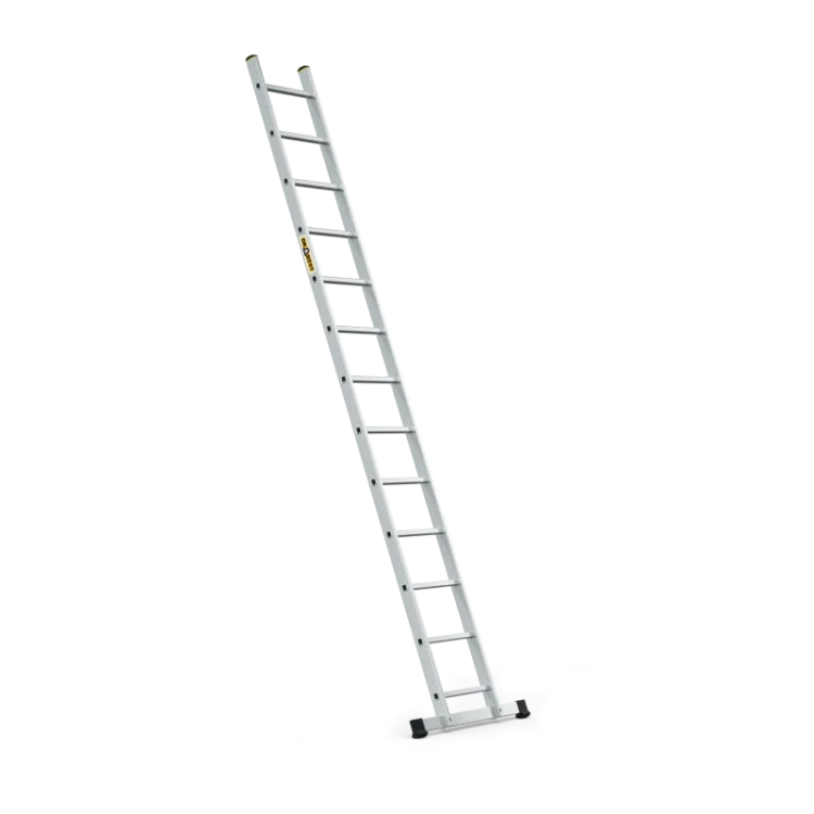 Aluminiowa drabina przystawna 13 szczebli ze stabilizatorem Drabest PRO 150 kg