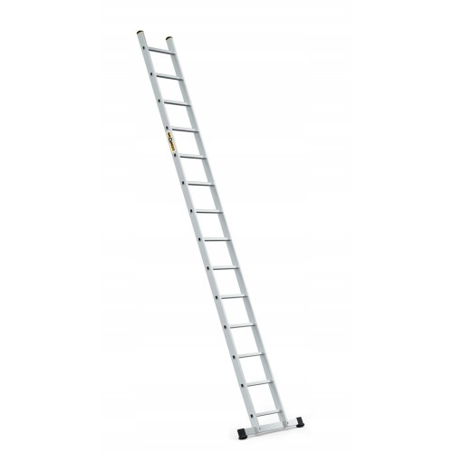 Aluminiowa drabina przystawna 14 szczebli ze stabilizatorem Drabest PRO 150 kg