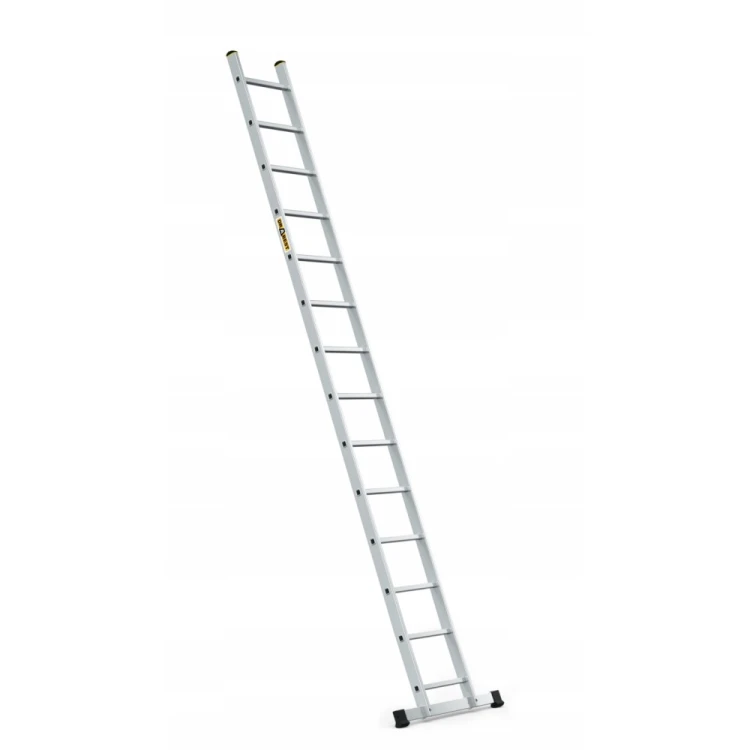 Aluminiowa drabina przystawna 14 szczebli ze stabilizatorem Drabest PRO 150 kg