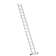 Długa aluminiowa drabina przystawna 15 szczebli ze stabilizatorem 82,5 cm Drabest PRO 150 kg