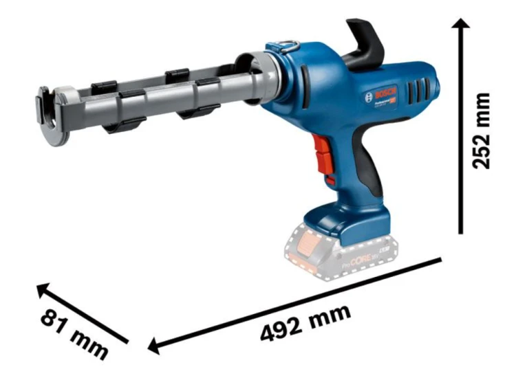 Uchwyt na wkłady i kartusze 310ml w wyciskaczu Bosch GCG 18V-310