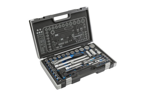 Hogert Technik HT1R470 – zestaw narzędzi nasadowych 60 sztuk w walizce