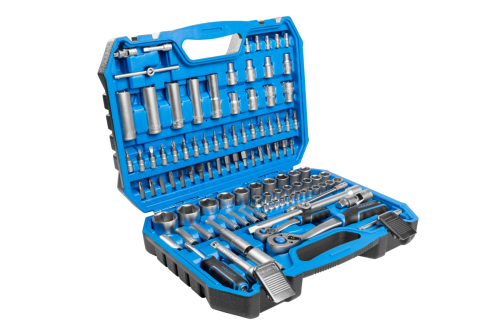 Hogert Technik HT1R432 – zestaw narzędzi nasadowych 112 elementów w walizce
