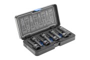 Hogert Technik HT6R004 – zestaw 8 udarowych nasadek HEX 1/2 cala ze stali CrMo, rozmiary H6–H19