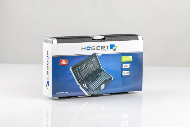 Grzechotka Hogert HT1R466 do bitów 10 mm – mechanizm 72-zębowy, stal chromowo-wanadowa CrV