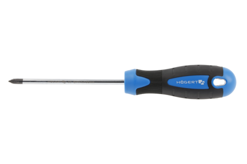 Wkrętak krzyżowy PH1 100 mm Hogert Technik HT1S024 ze stali S2 z magnetycznym grotem