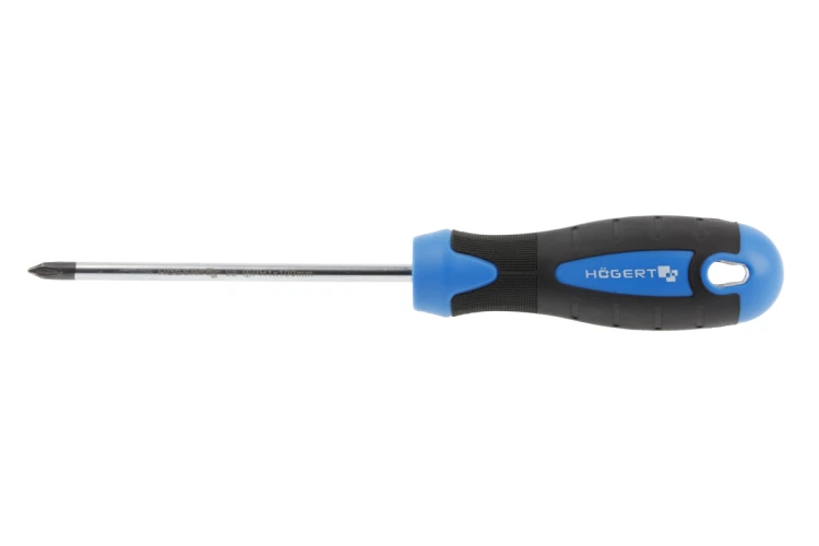 Wkrętak krzyżowy PH1 100 mm Hogert Technik HT1S024 ze stali S2 z magnetycznym grotem