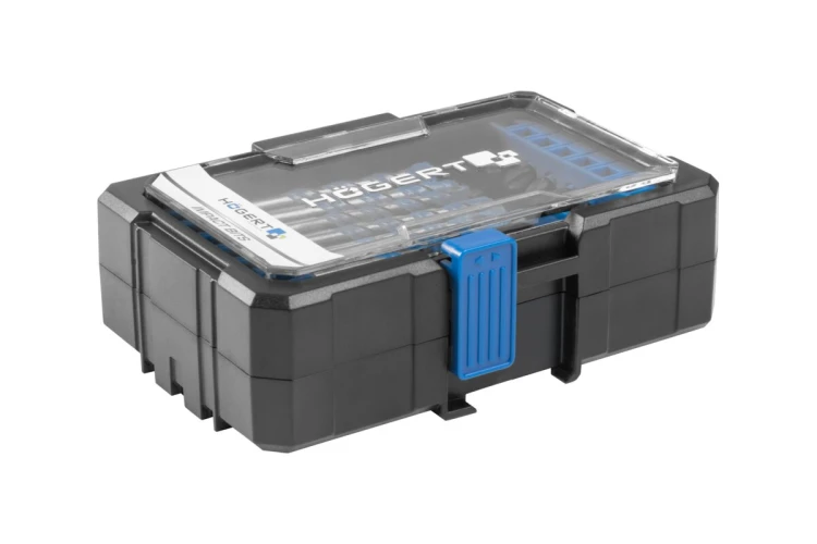 Bity udarowe i wiertła uniwersalne ze stali S2 Hogert Technik w praktycznym zestawie