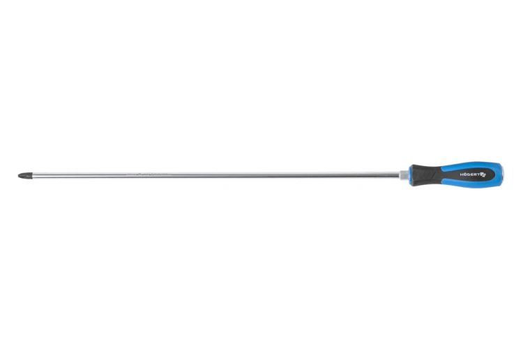 Wkrętak długi krzyżowy PH3 450 mm Hogert Technik HT1S082 ze stali CrV z magnetycznym grotem