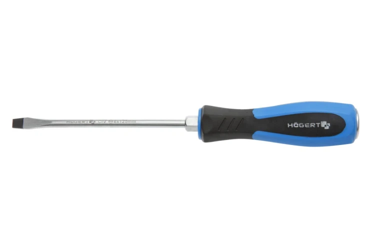 Wkrętak płaski do pobijania Hogert Technik HT1S066 6x125 mm ze stali chromowo-wanadowej CrV