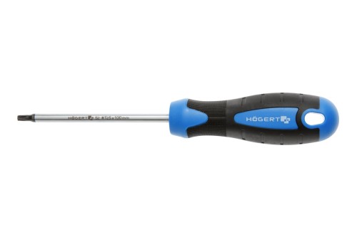 Wkrętak Torx T30 Hogert Technik HT1S058 100 mm ze stali stopowej S2 z magnetycznym grotem